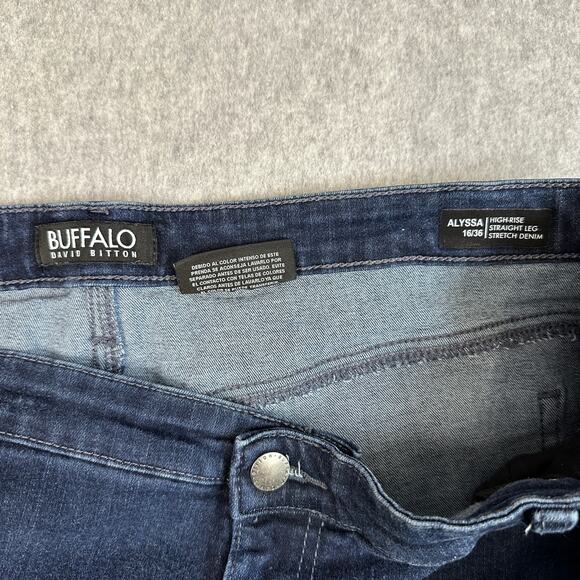 Buffalo David Bitton Jeans Womens Size 16/36 Blue Alyssa High Rise Straight Leg - Picture 4 of 12